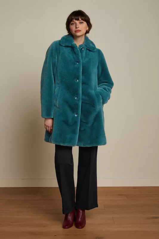 King Louie - Anais Coat Long Philly - Sea Blue