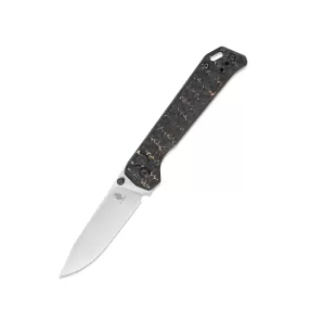 Kizer Begleiter2 20CV Blade Button Lock Knife Fatcarbon Handle Ki4458.2BA4 (3.39” Satin)