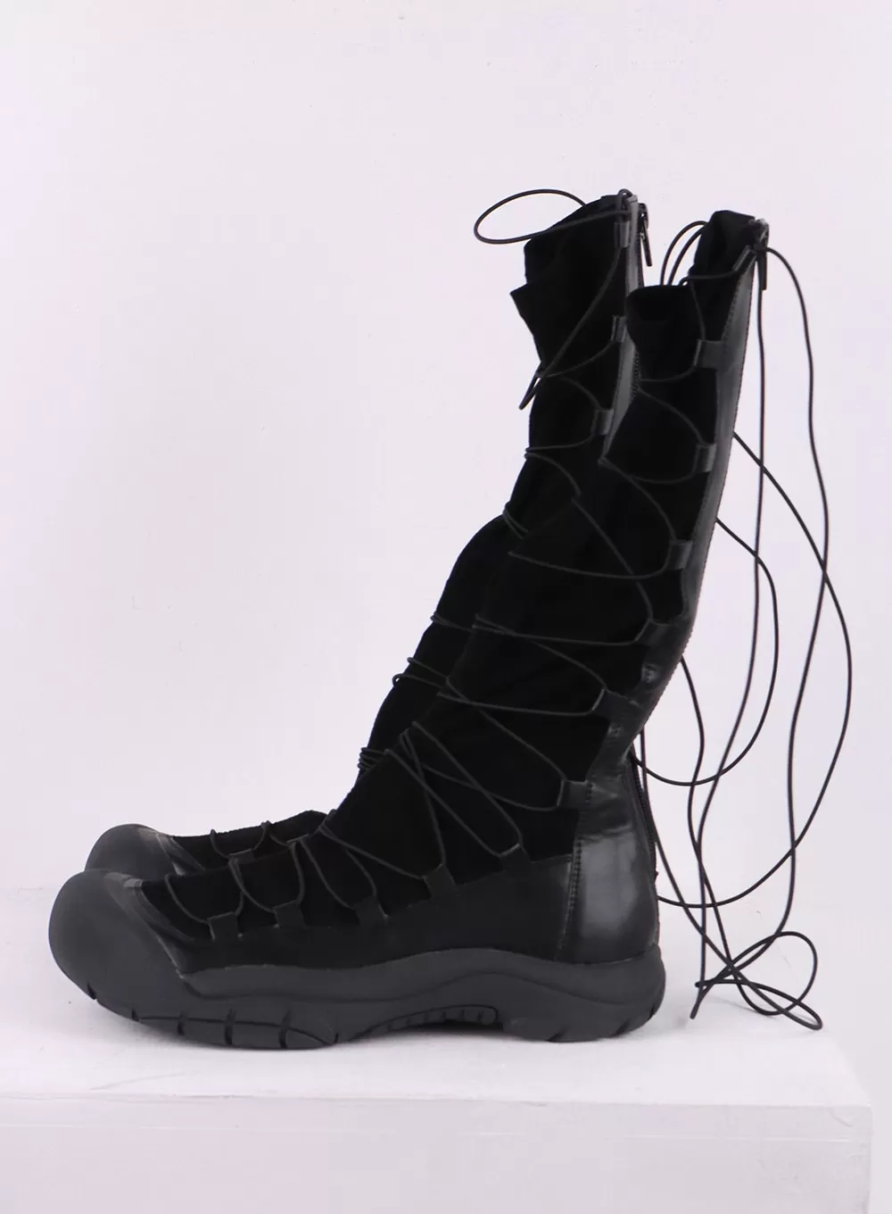 Lace-Up Platform Boots CJ431