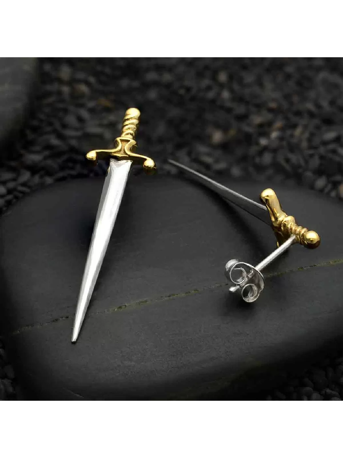 Large Sword Post Earrings