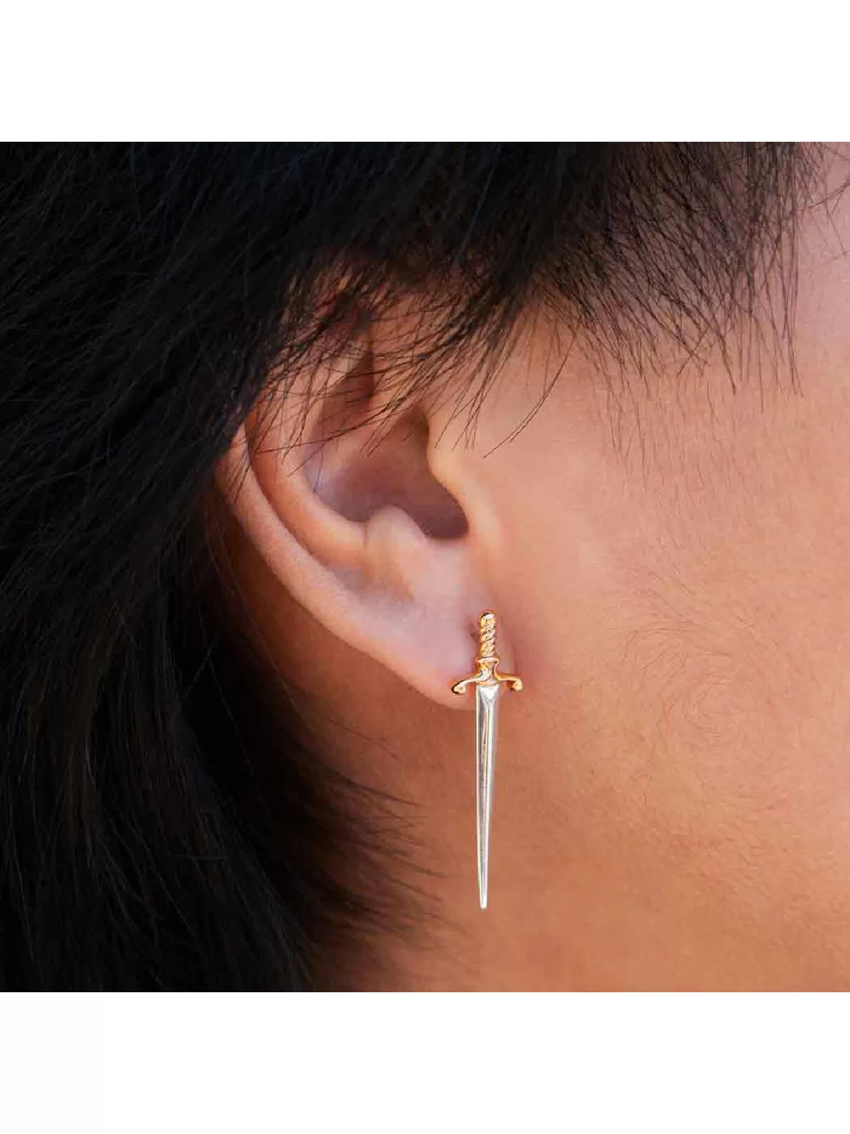 Large Sword Post Earrings