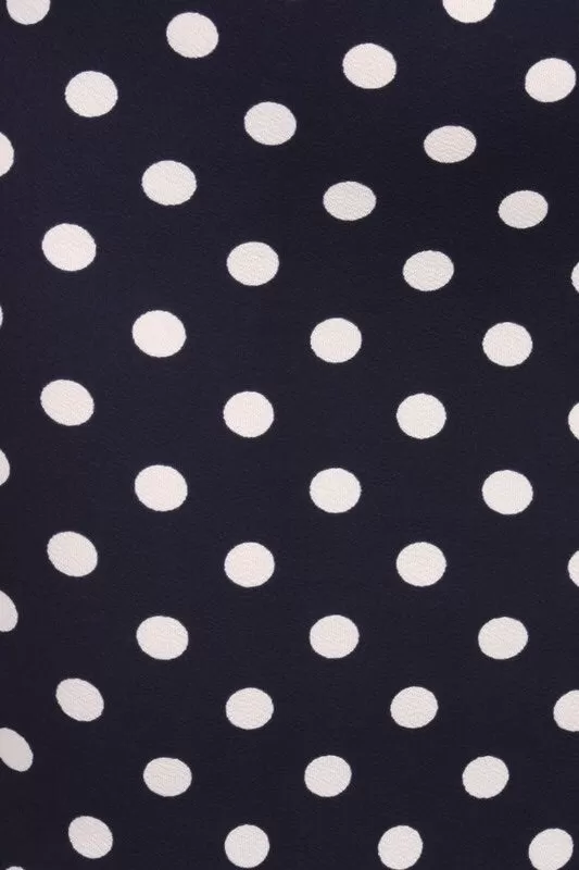 Laura Navy Polka Dot Pencil Skirt