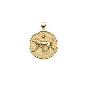 LEO JW Small Zodiac Pendant Coin - Jul 23 - Aug 22