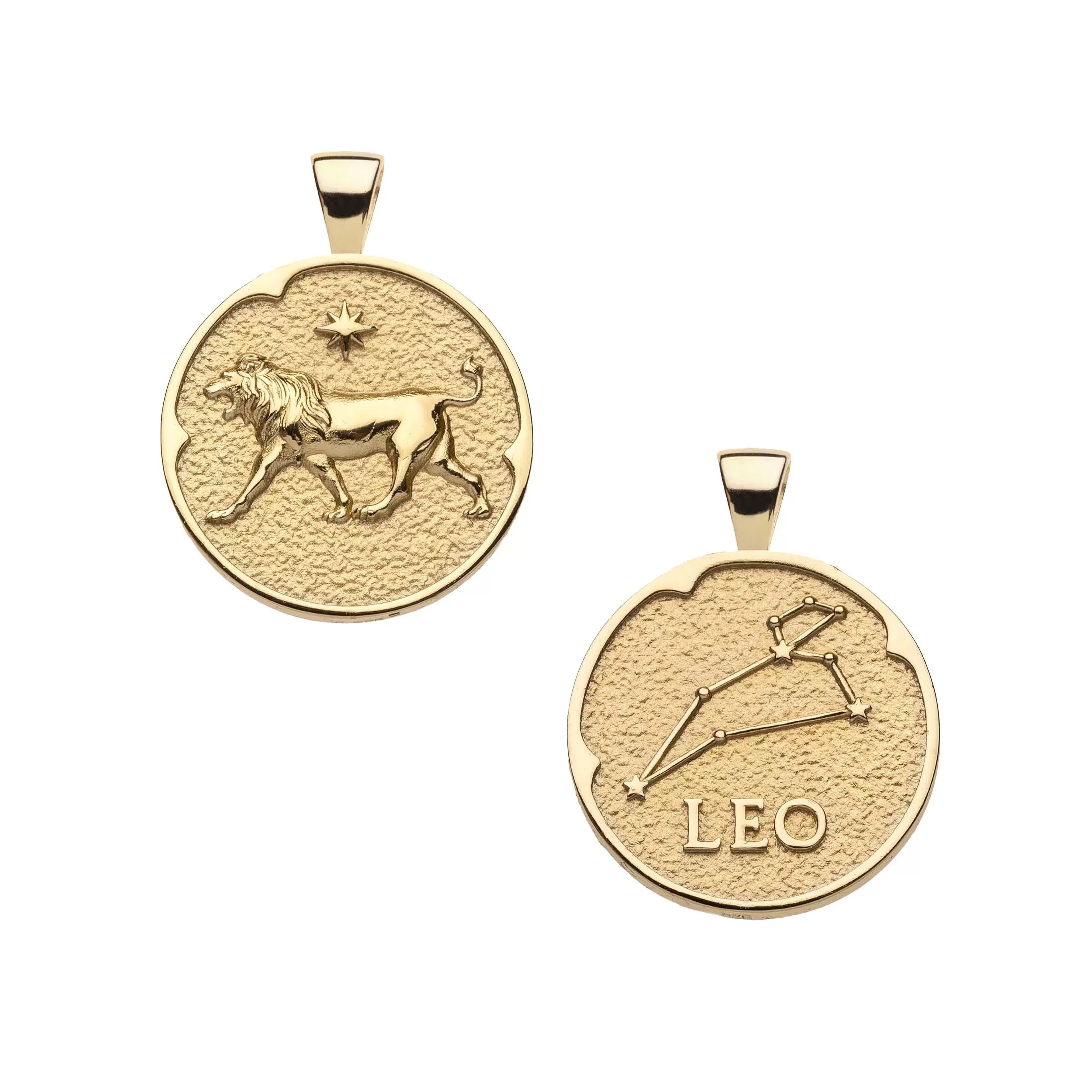 LEO JW Small Zodiac Pendant Coin - Jul 23 - Aug 22