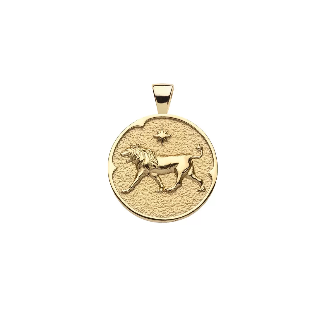 LEO JW Small Zodiac Pendant Coin - Jul 23 - Aug 22