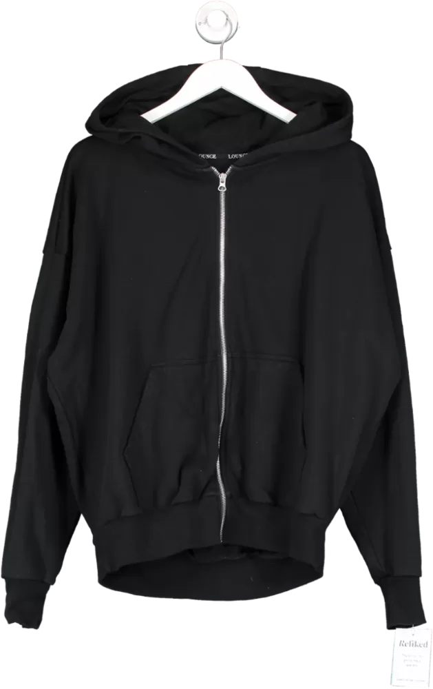 Lounge Underwear Black Zip Up Hoodie UK S