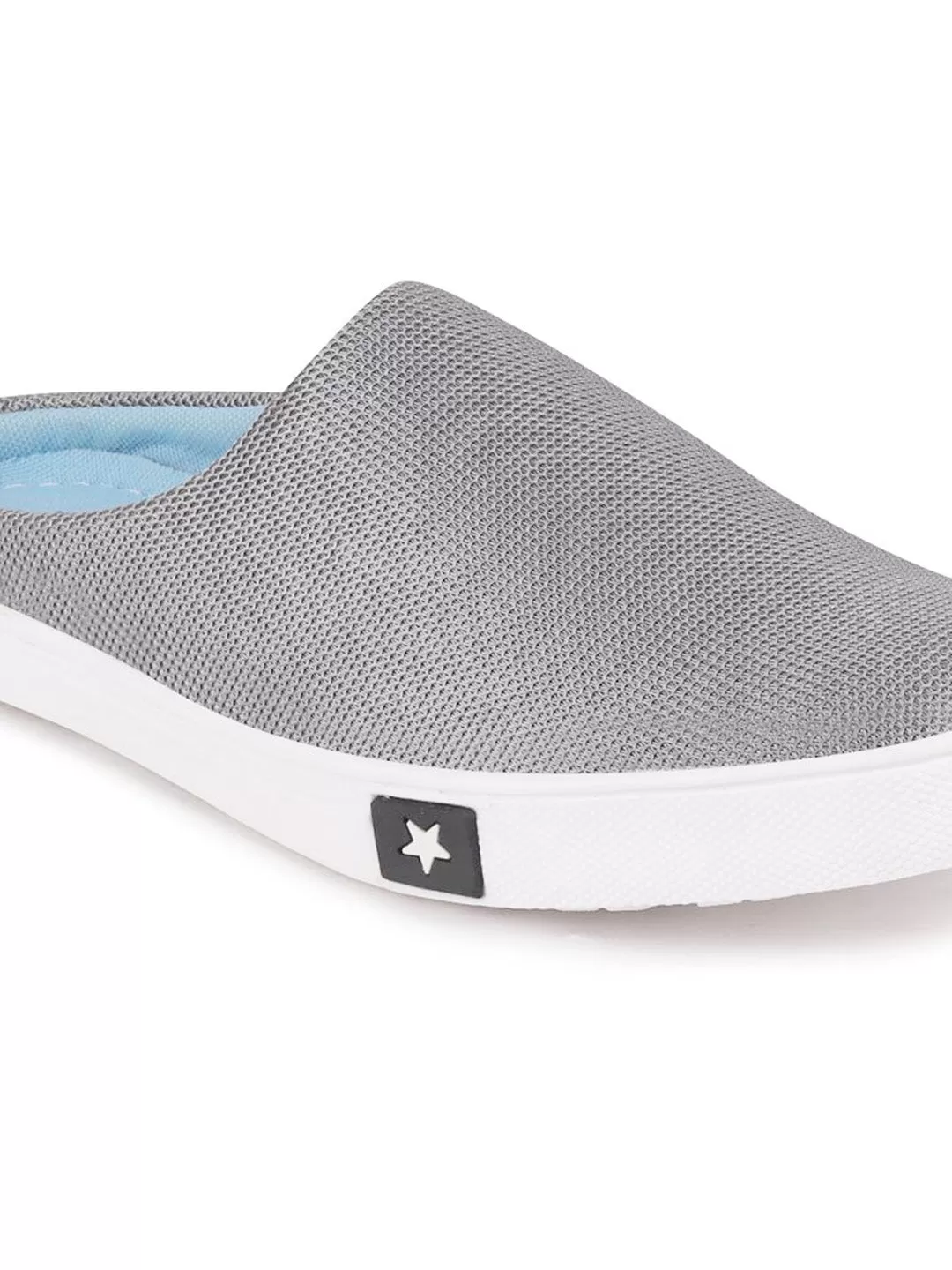 Men Grey Casual Canvas Slip-On Shoes