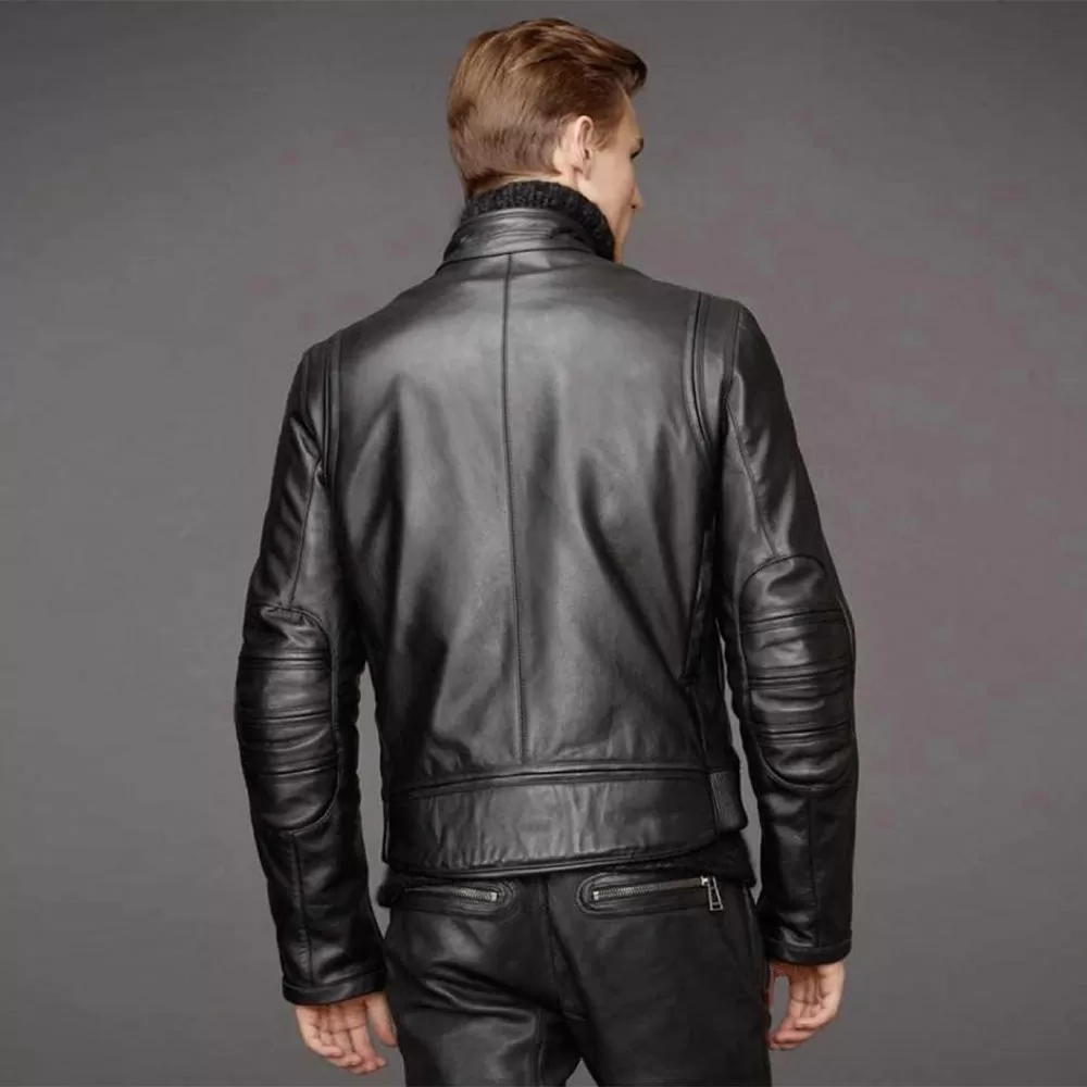 Men's Cafe Racer Leather Jacket - Marcus