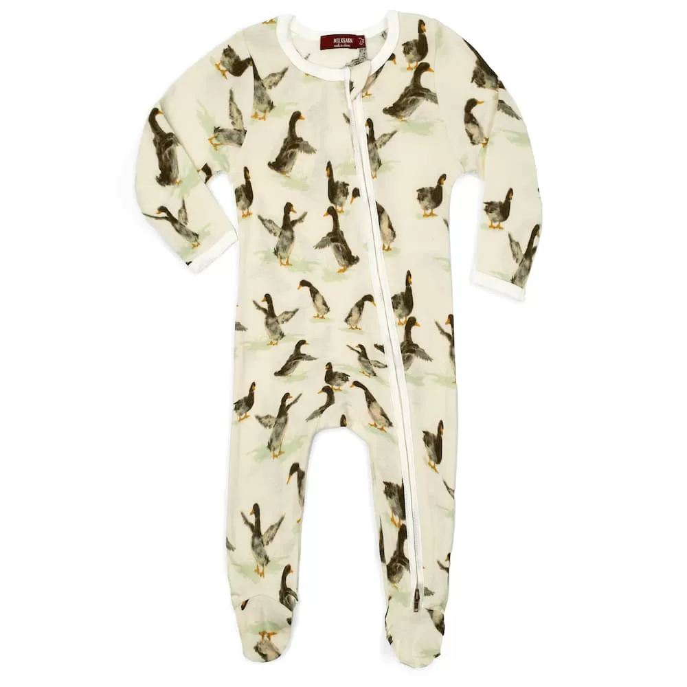 Milkbarn Zipper Footed Romper ~ Various Styles