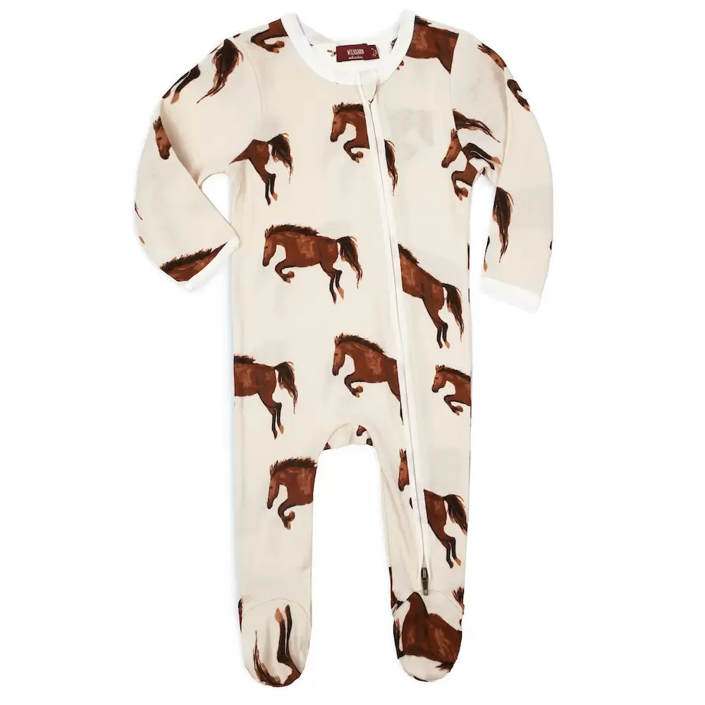 Milkbarn Zipper Footed Romper ~ Various Styles