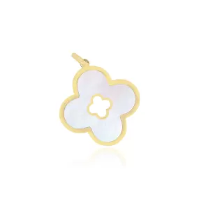 Mother of Pearl Clover Cut Out Charm