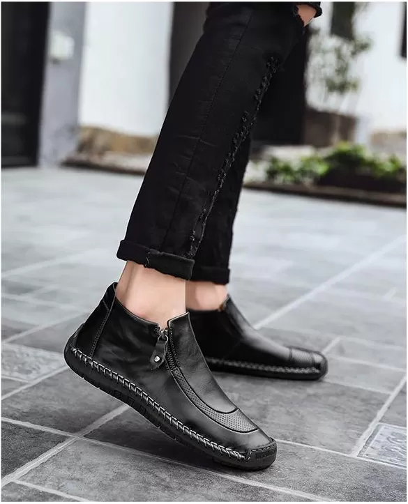 New Men's Quality Warm Genuine Leather Shoes