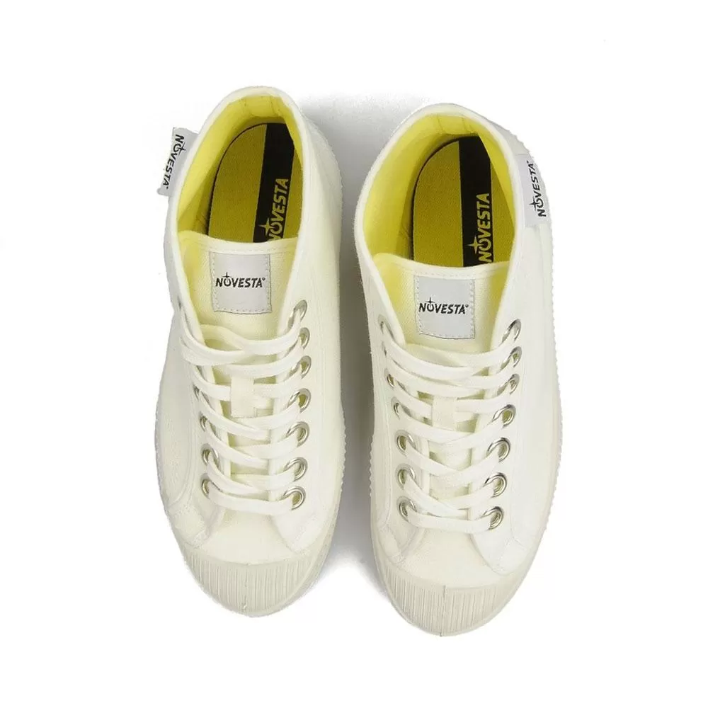 Novesta Star Dribble Canvas Hi-top Trainers - White