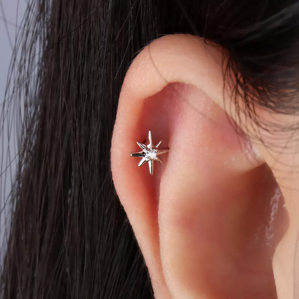 Octagonal Star Stud