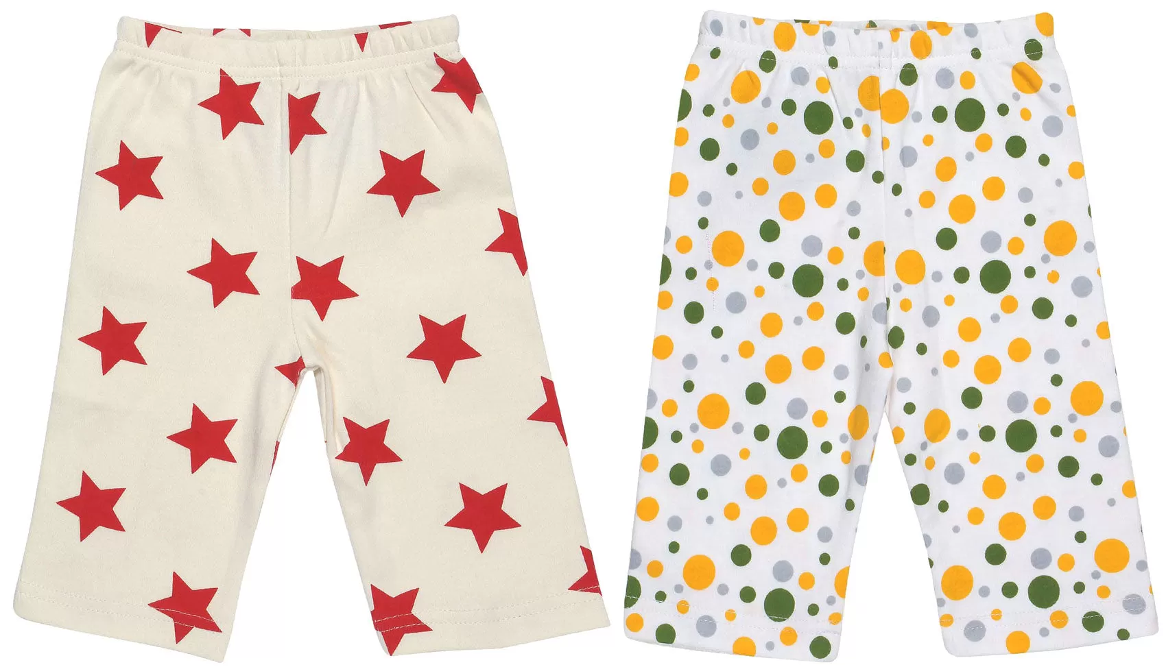 Organic Cotton Baby Pants GOTS (2 pack, Star/Dot)