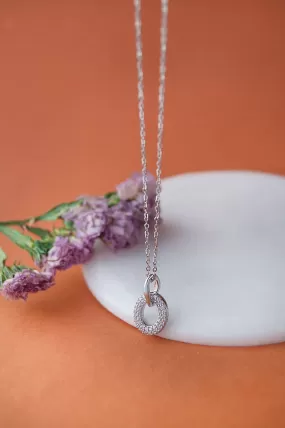 Oval Charm Sterling Silver Chain Necklace