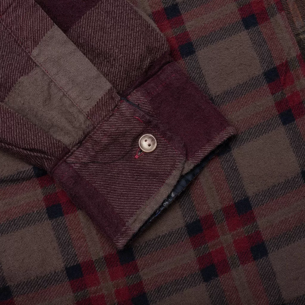 Over Dye 7 Cuts Shirt - Brown