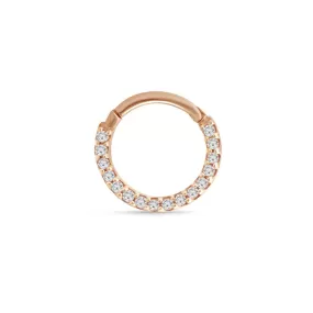 Pavé Gemstone Studded Eternity Clicker Hoop