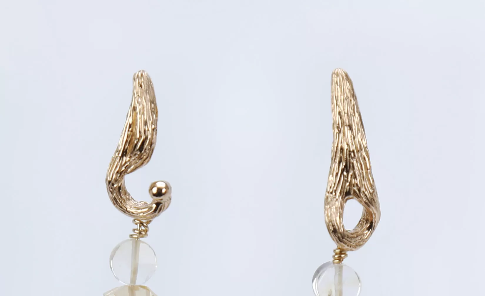 Pearl, Citrine, and Gold Earrings