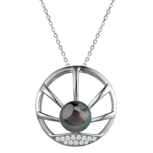 Pearl Sun Beams Eternity Pendant