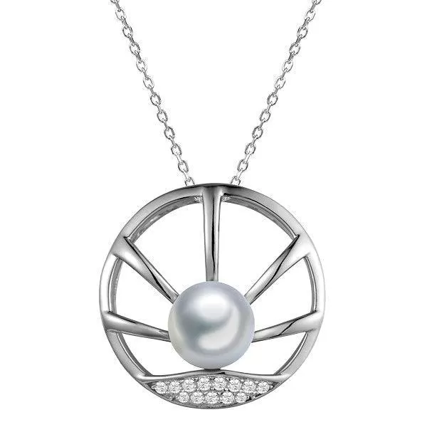 Pearl Sun Beams Eternity Pendant