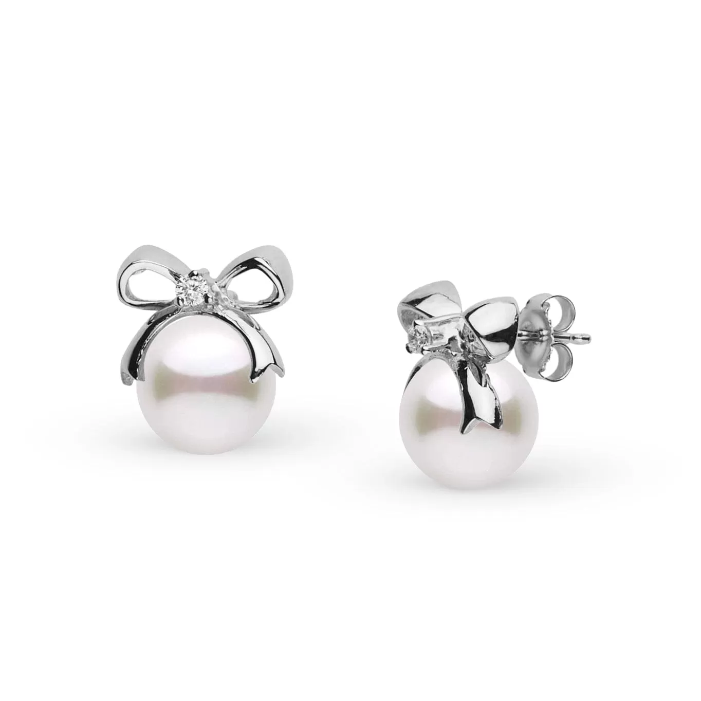 Perfect Gift Collection 7.0-7.5 mm Akoya Pearl and Diamond Earrings