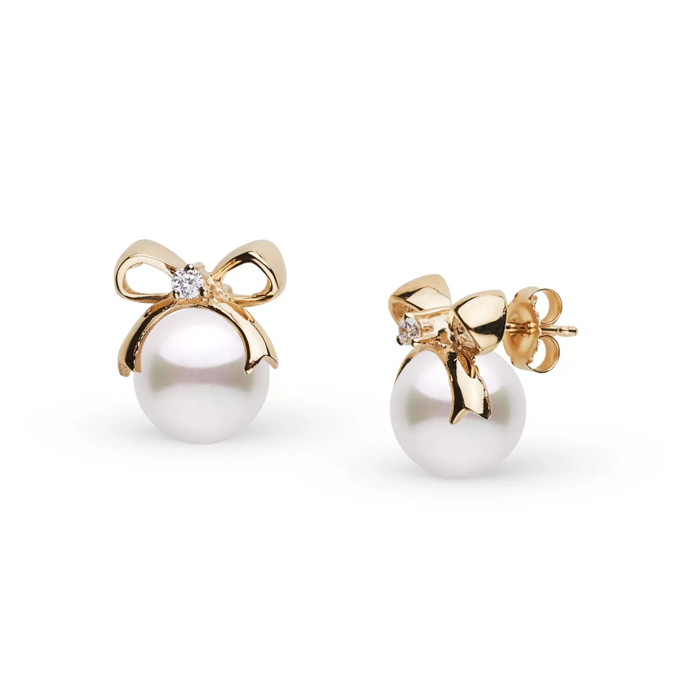 Perfect Gift Collection 7.0-7.5 mm Akoya Pearl and Diamond Earrings