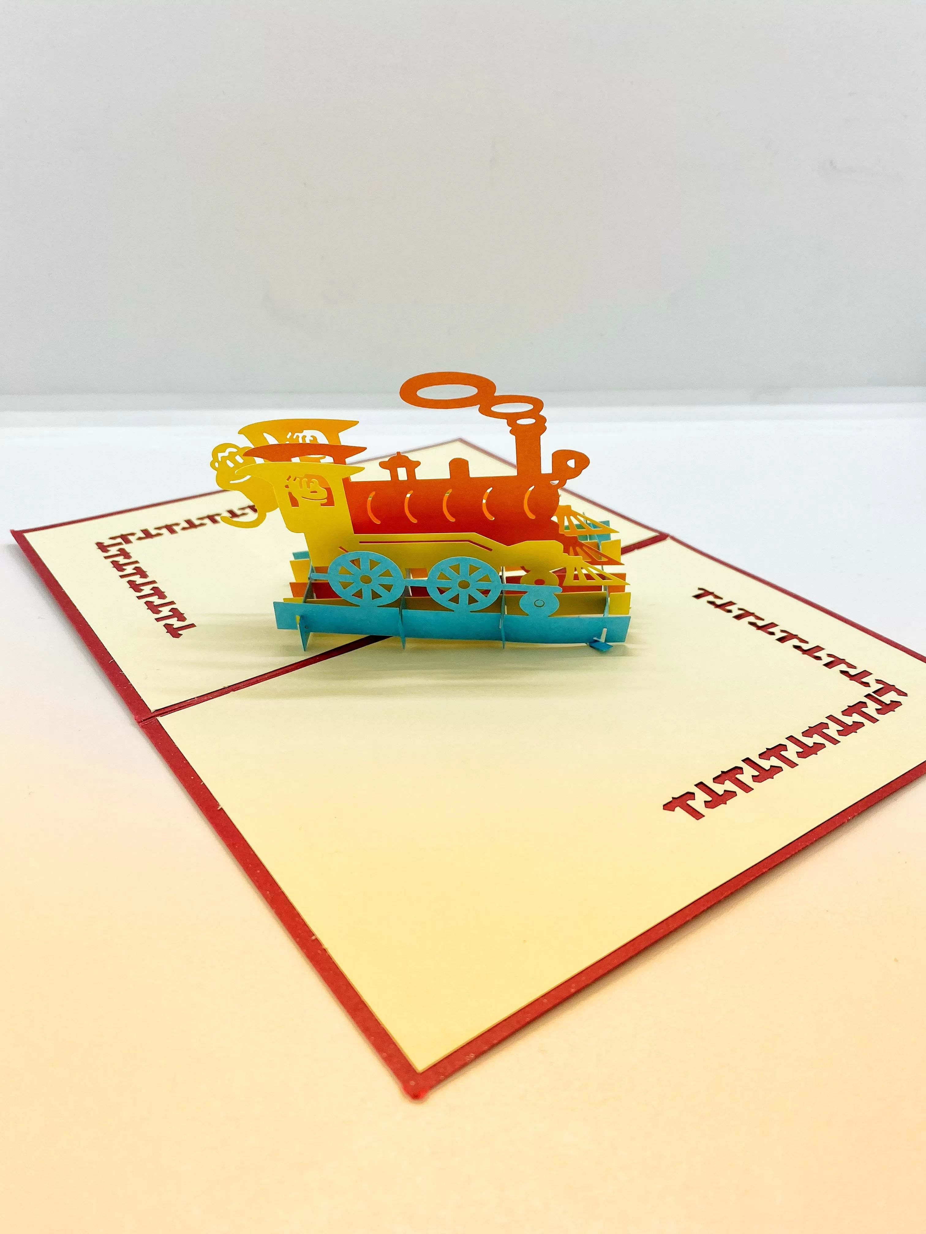 Pop-up Card _ Colorful Steam Train