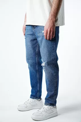 Premium Mid Blue Relaxed Fit Jeans