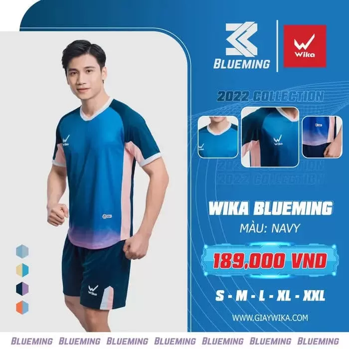 Quần áo bóng đá Blueming wika không logo