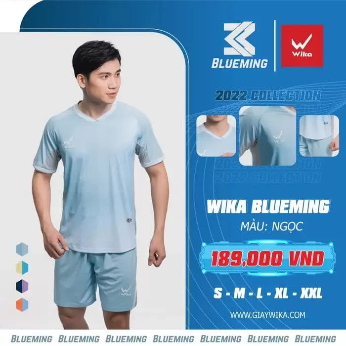 Quần áo bóng đá Blueming wika không logo