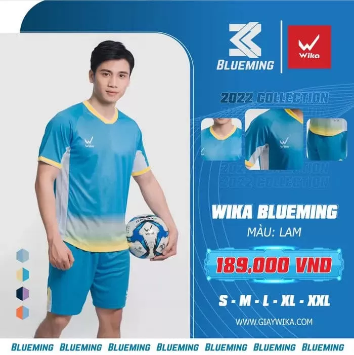 Quần áo bóng đá Blueming wika không logo