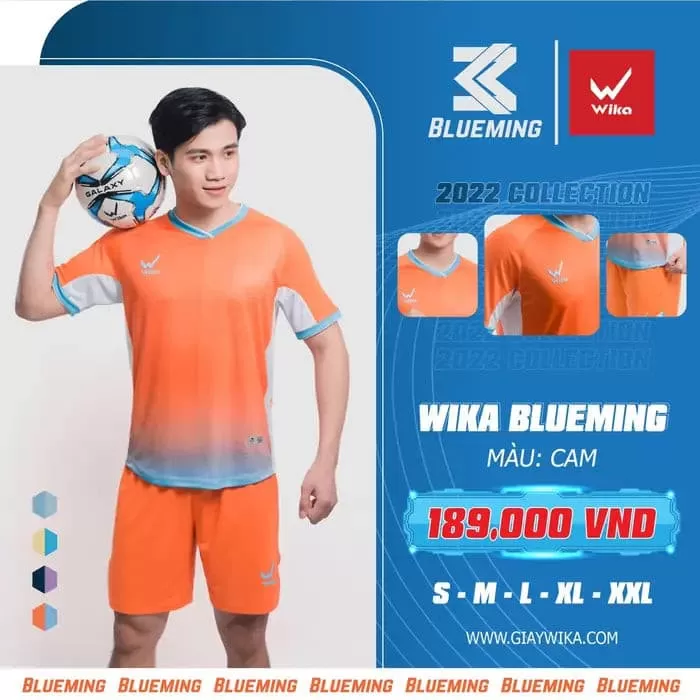 Quần áo bóng đá Blueming wika không logo