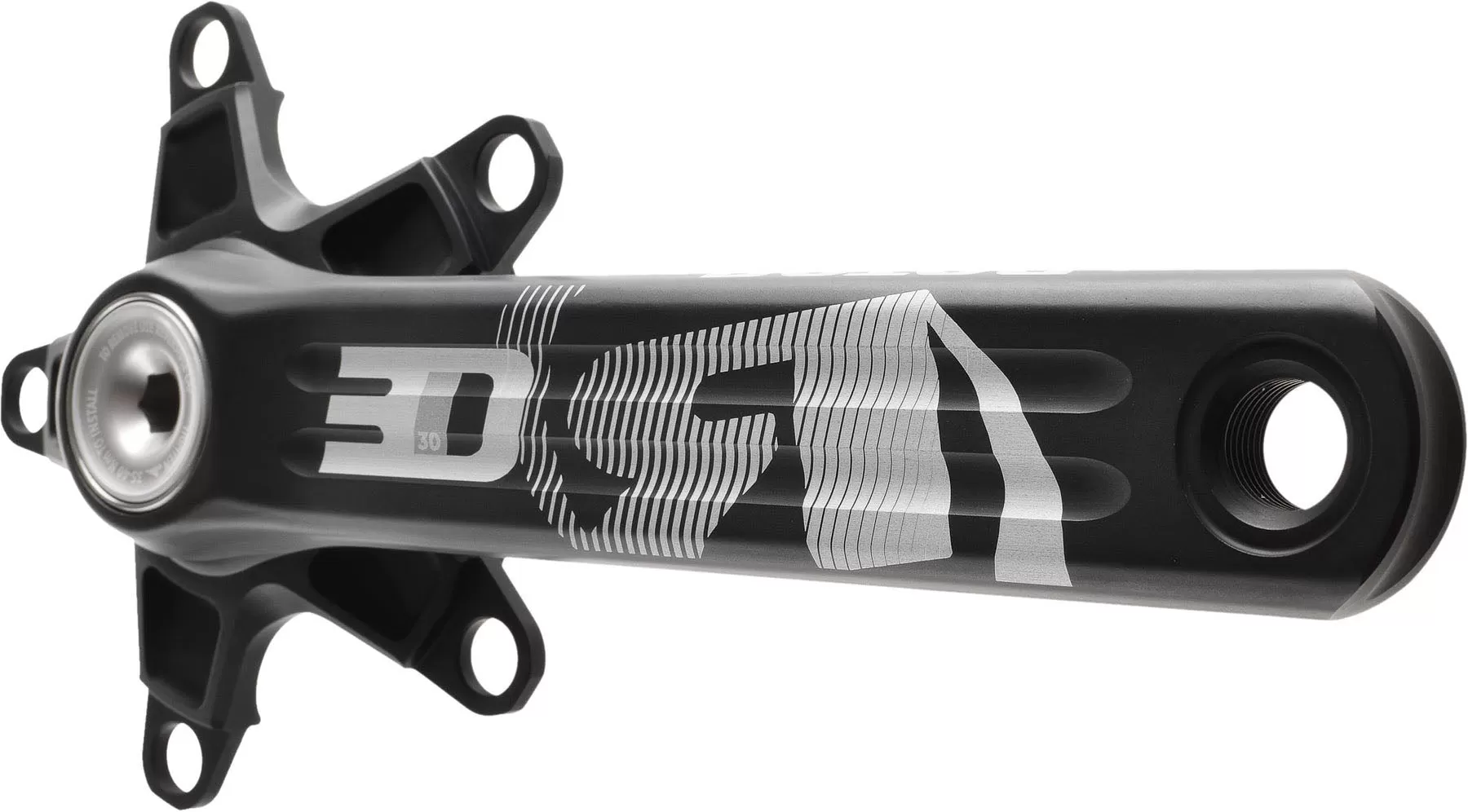 Rotor 3D30 BCD 110X5 Crankset - Black/Grey