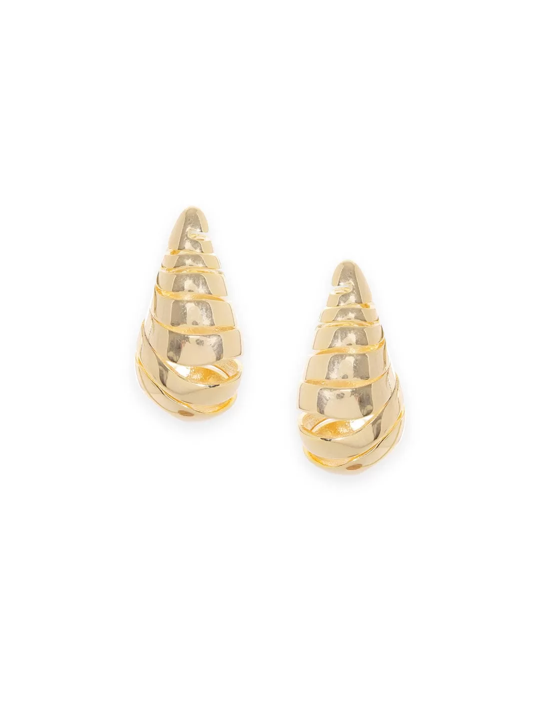 Rubans Voguish Gold-Toned Geometric Studs Earrings