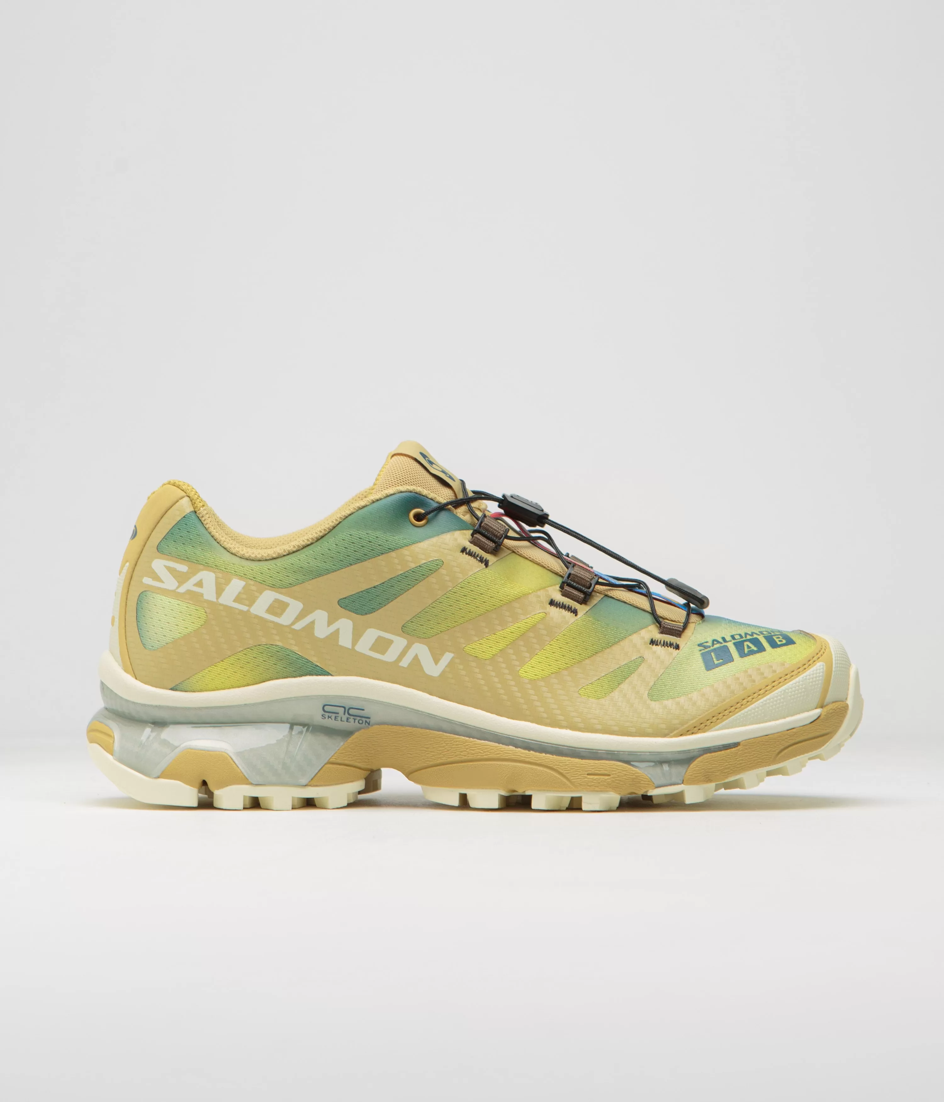 Salomon XT-4 OG Aurora Borealis Shoes - Southern Moss / Transparent Yellow / Deep Dive