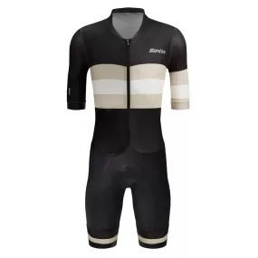 Santini Viper Bengal Skinsuit - Black/Grey