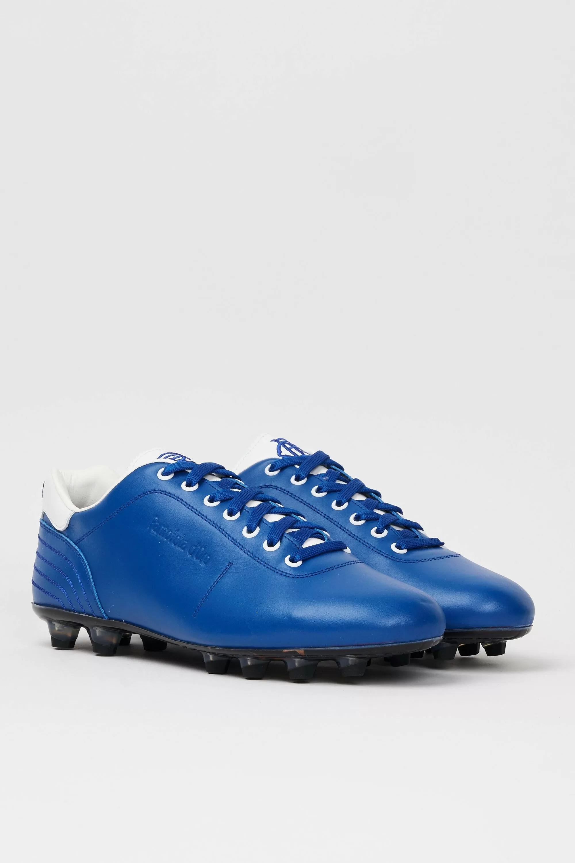 Scarpe da calcio in pelle Lazzarini in pelle blu limited edition Glasgow Rangers