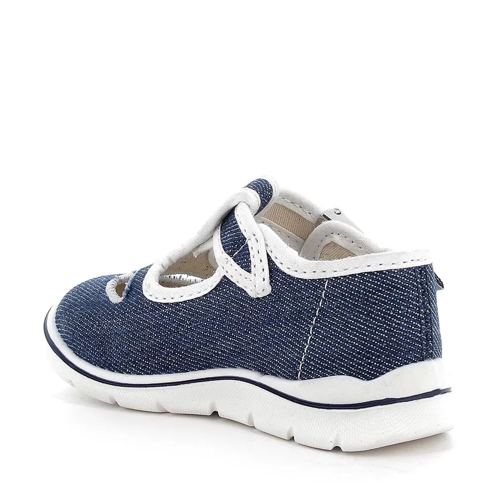 SCARPE TELA JEANS OCCHI