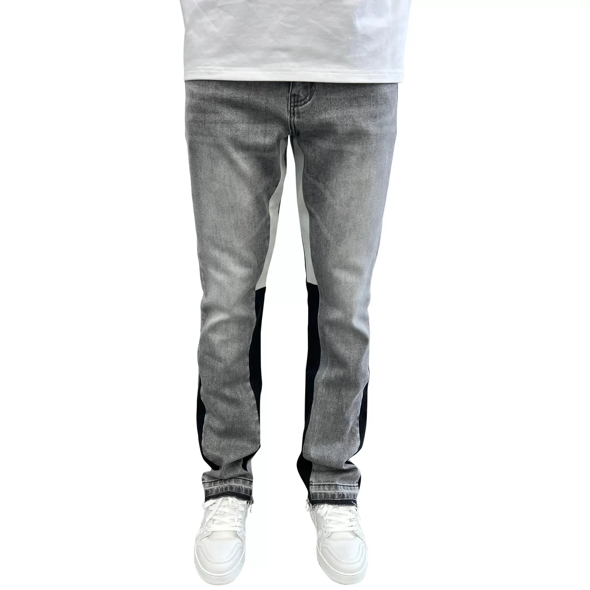 SIARR Flared Jeans Light Grey