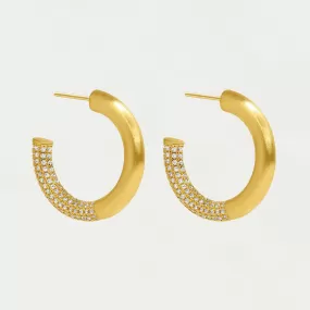 Signature Pavé Small Hoops