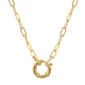 Small Spring Clasp Link Chain Necklace