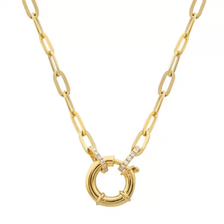 Small Spring Clasp Link Chain Necklace