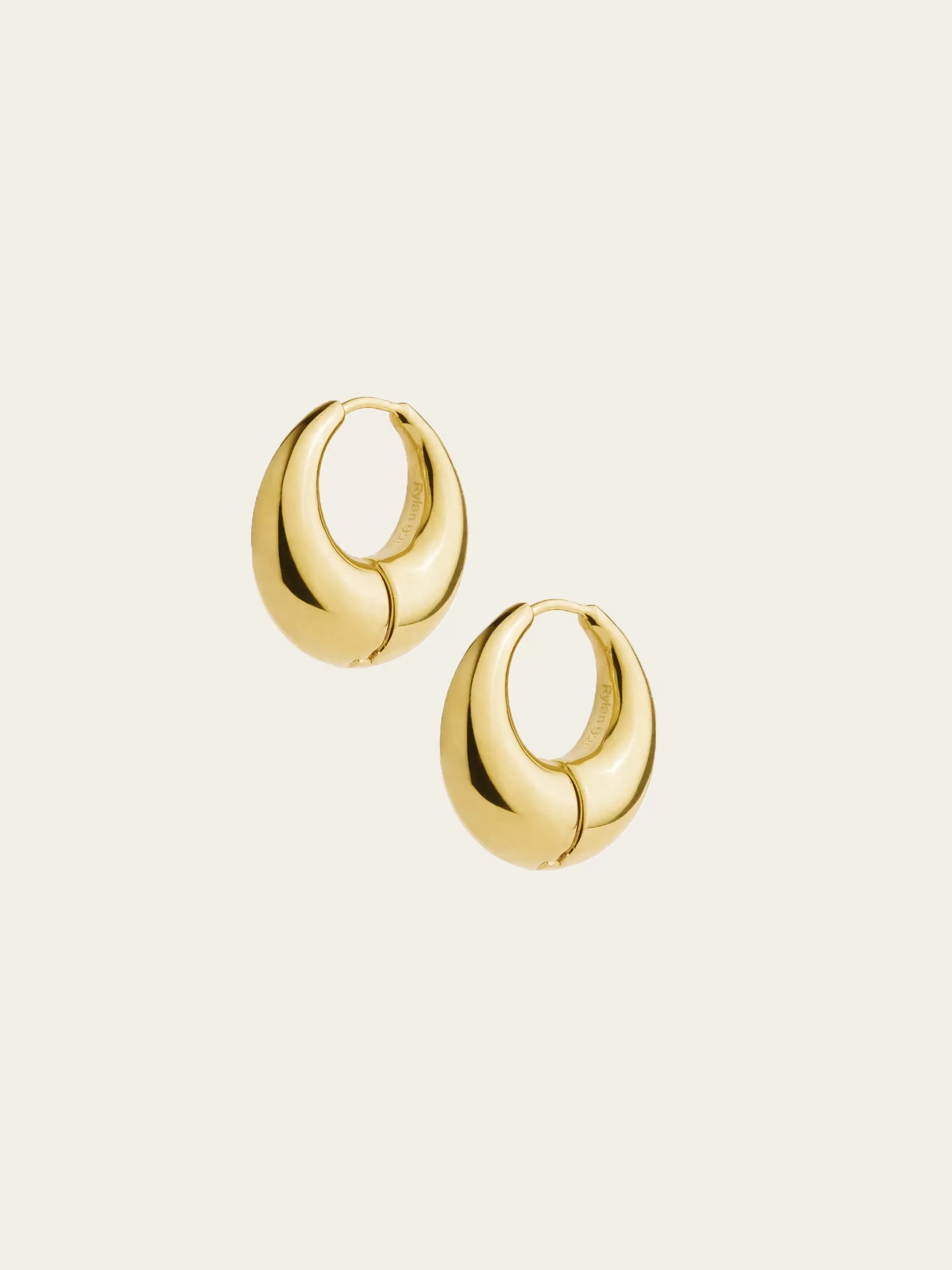 Smooth Moon Hoop Earrings