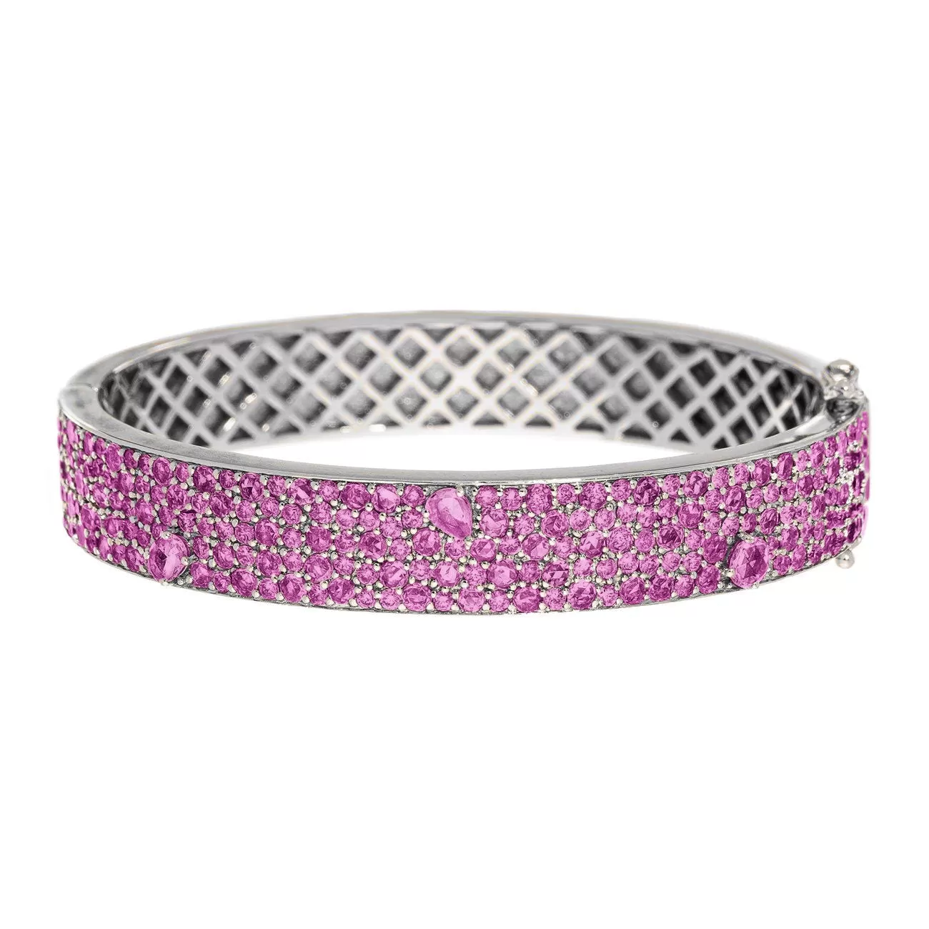 Stardust Bangle Silver Pink Sapphire