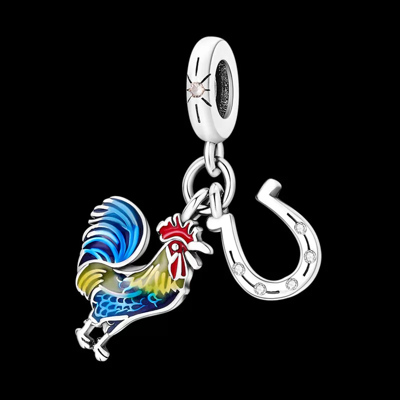 Sterling Silver Murano Dangle Charm