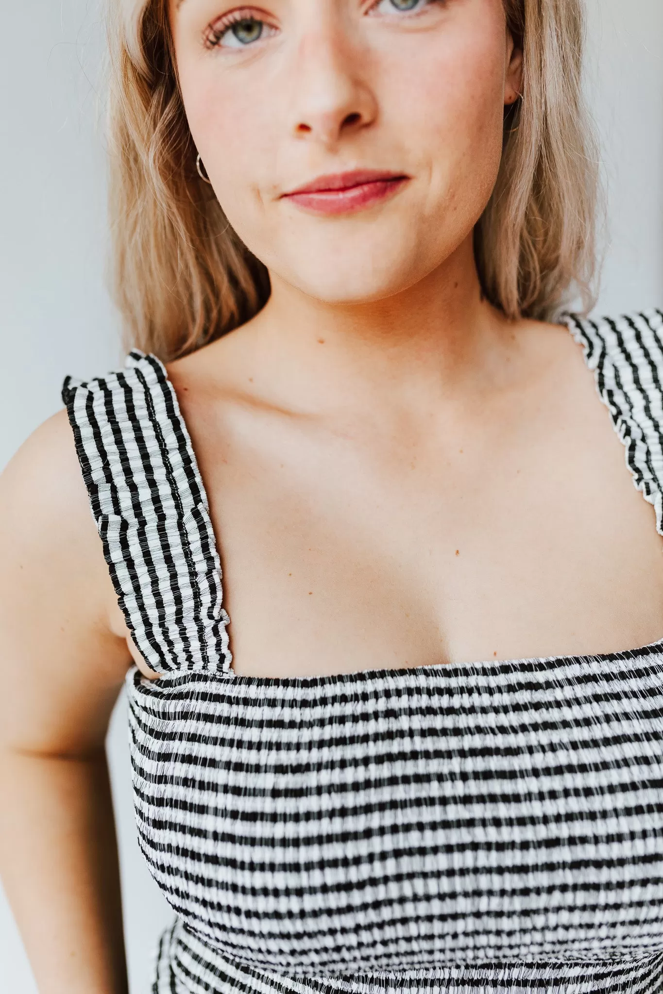 The Dewan Ruffle Detail Tank in Black