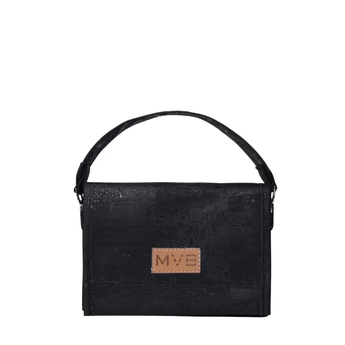 The Night Bag Cork Vegan Crossbody | Black