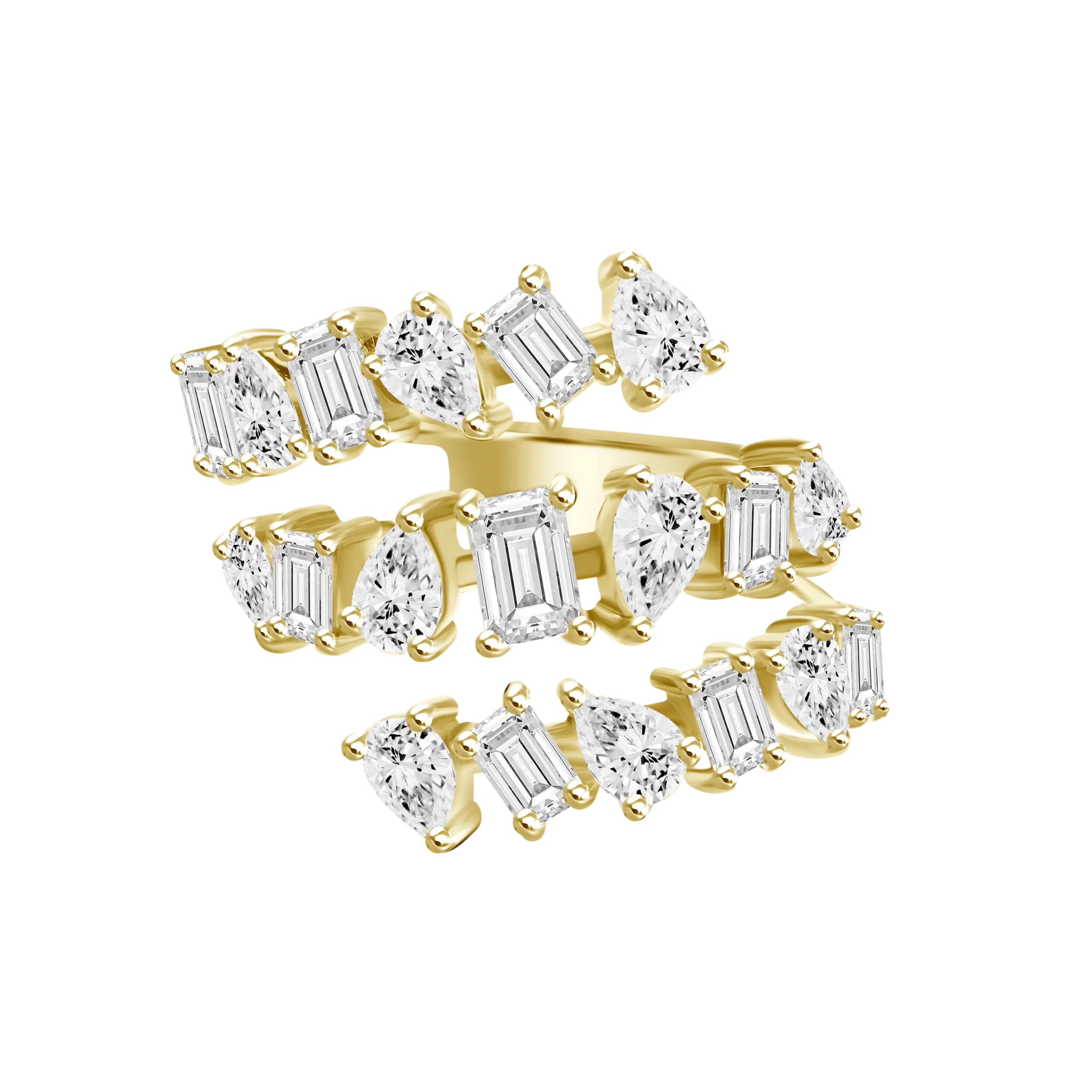 Triple Coil Multishape Diamond Band