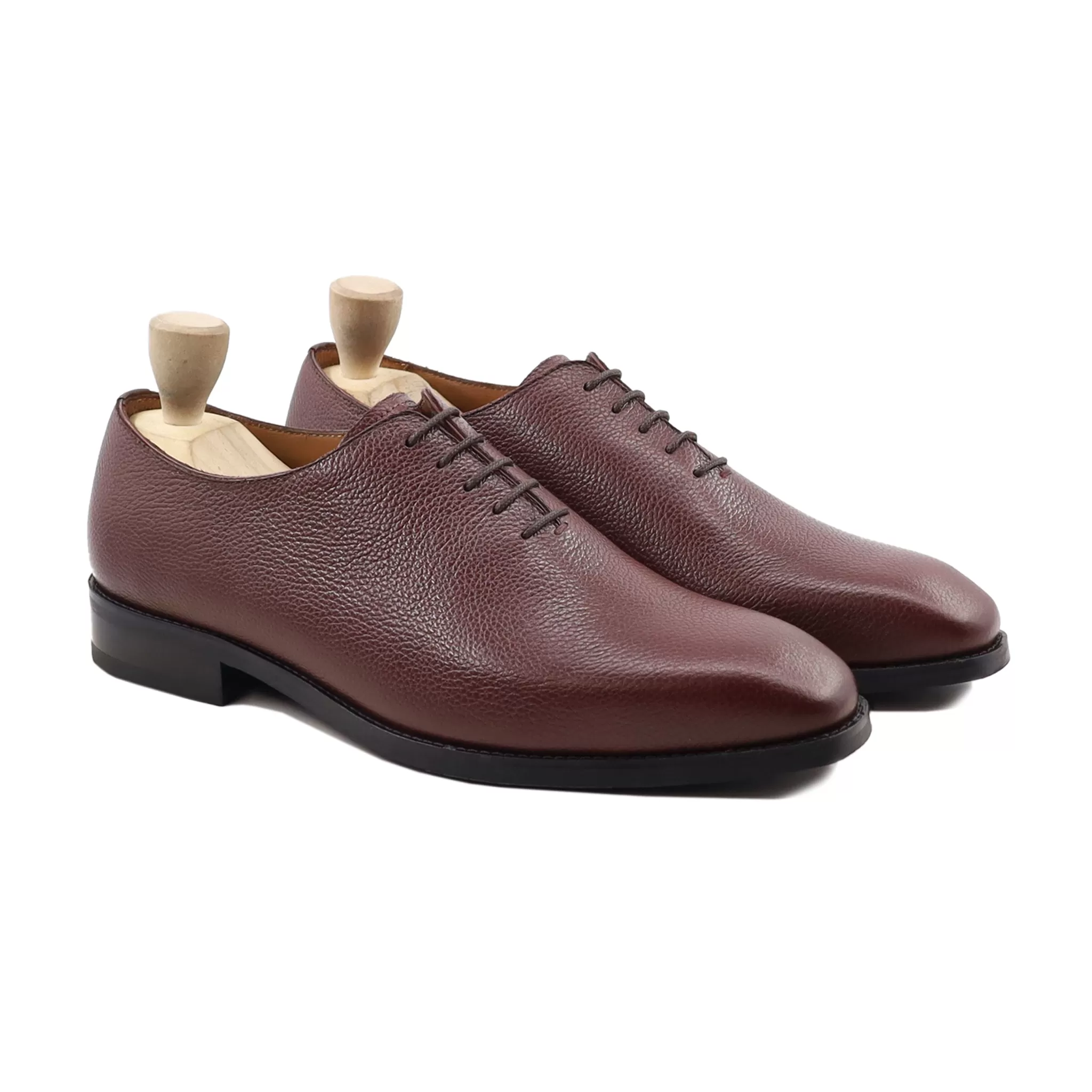 Tromso - Men's Oxblood Pebble Grain Wholecut Shoe